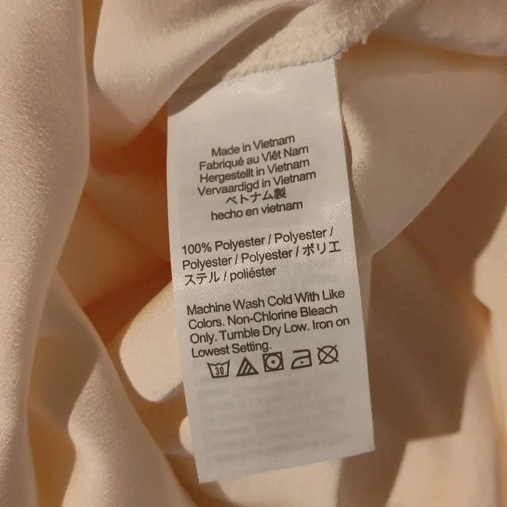 NWT J. Crew Puff Sleeve Satin Back Crepe‎ Blouse Cream